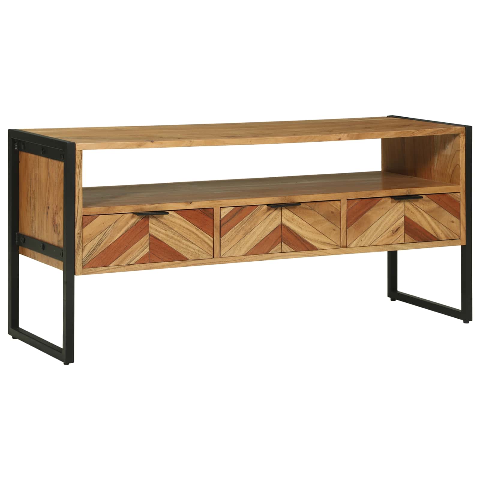 TV ormar s ladicama Smeđa 100 x 35 x 50 cm Čvrsto drvo akacije