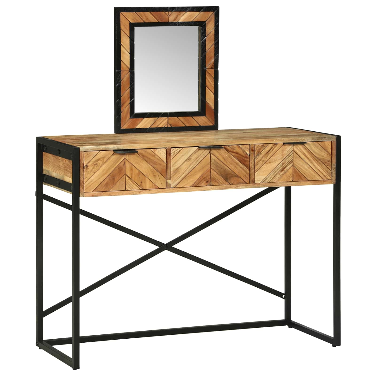 Toaletni stol Smeđa 100 x 40 x 120 cm Čvrsto drvo akacije