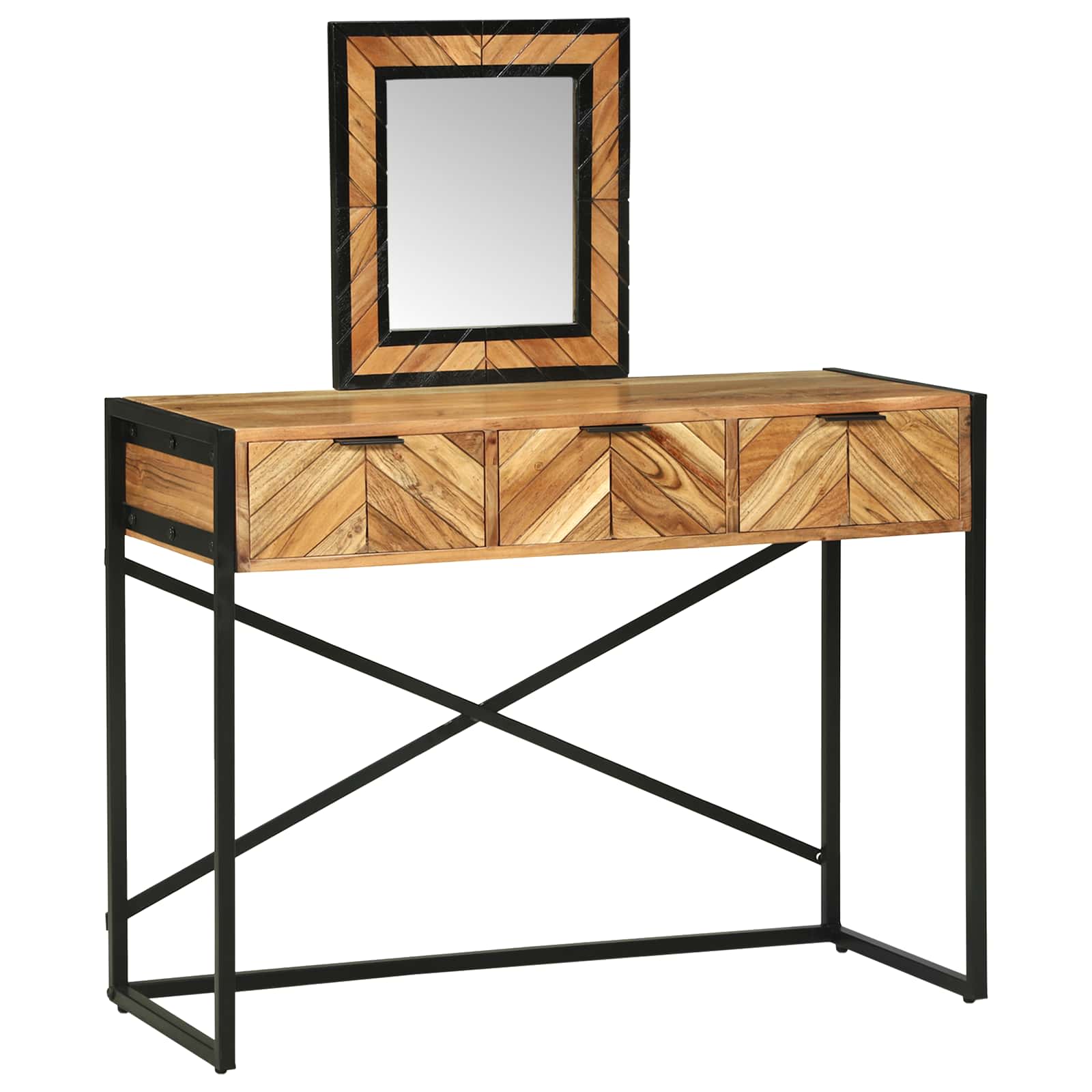 Toaletni stol Smeđa 100 x 40 x 120 cm Čvrsto drvo akacije