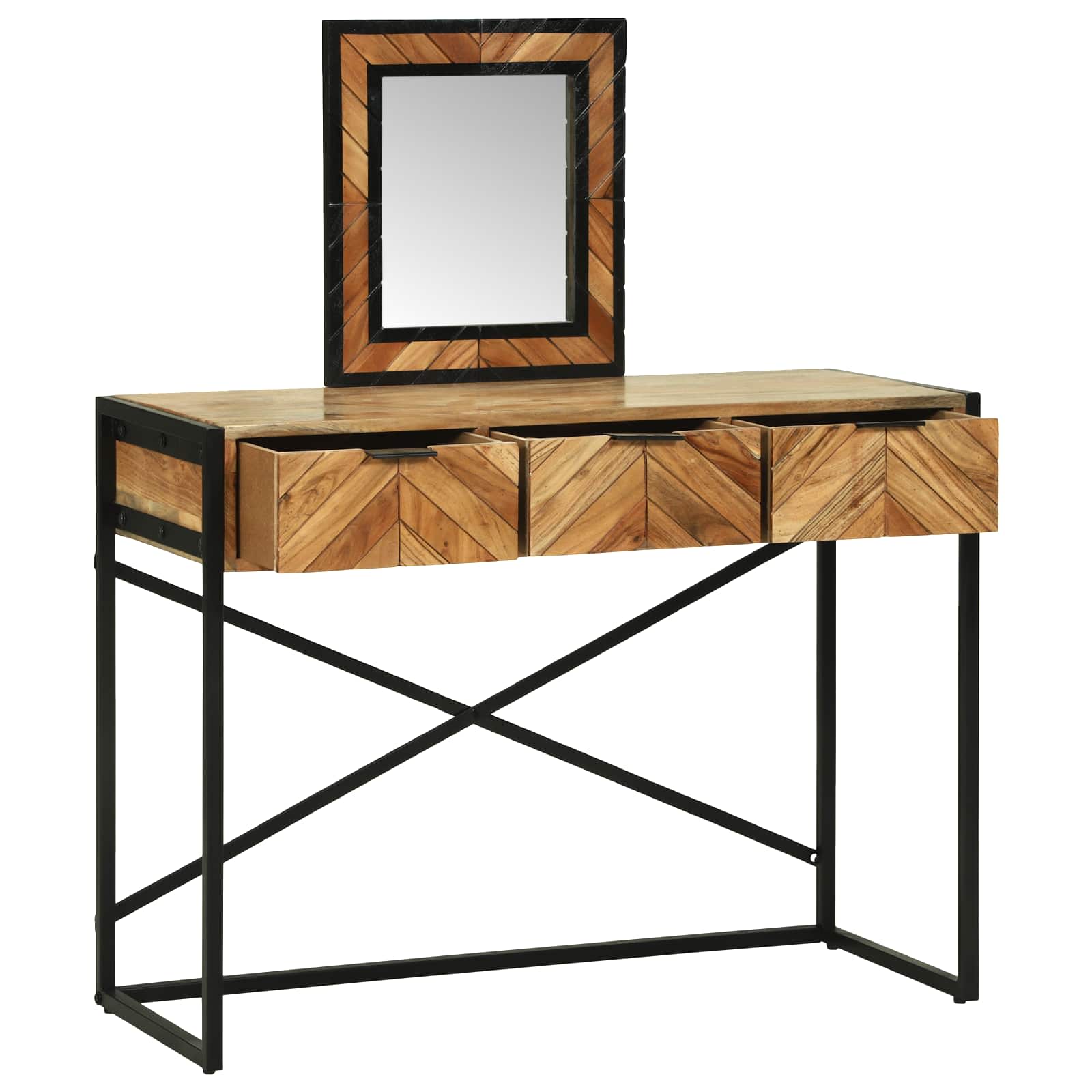 Toaletni stol Smeđa 100 x 40 x 120 cm Čvrsto drvo akacije