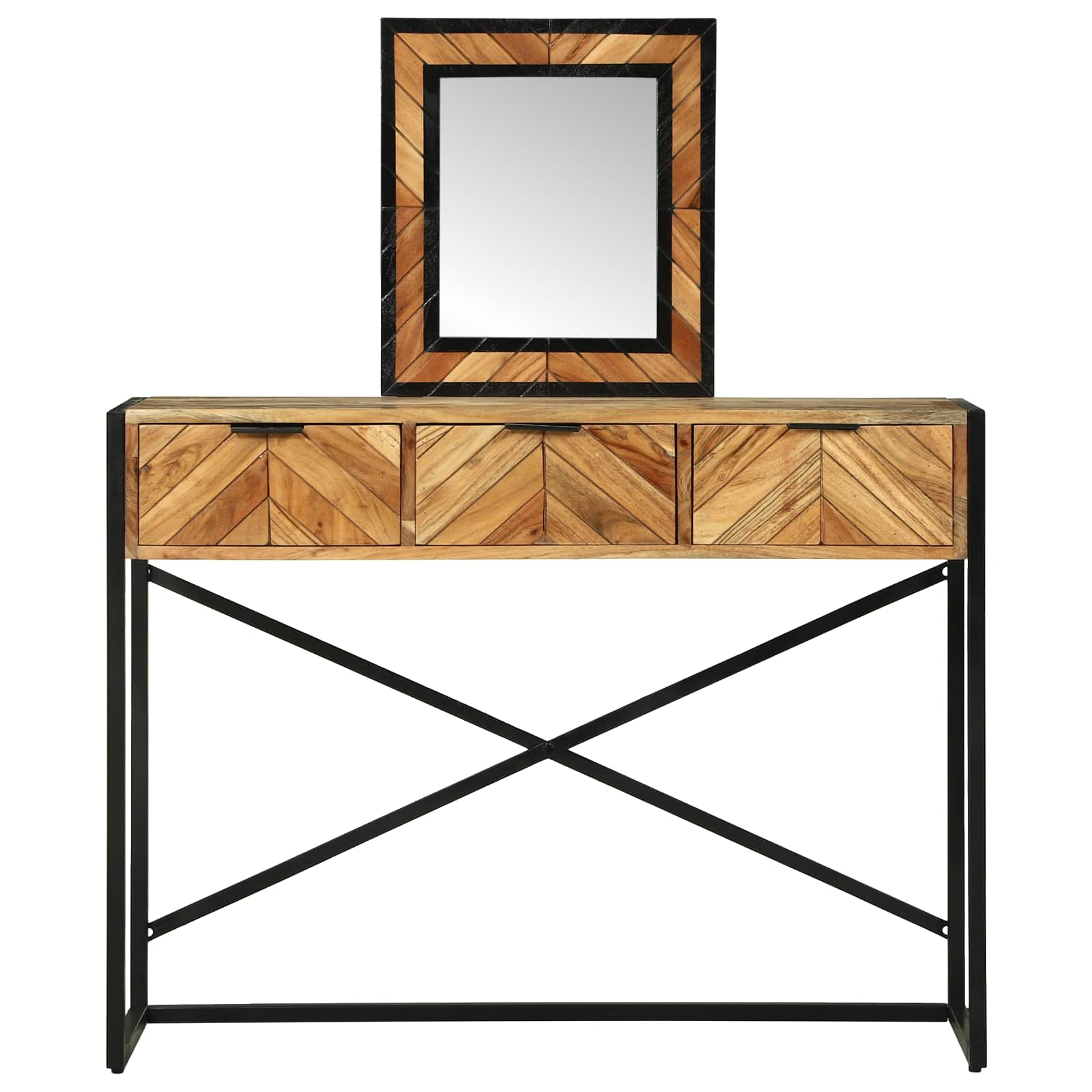 Toaletni stol Smeđa 100 x 40 x 120 cm Čvrsto drvo akacije