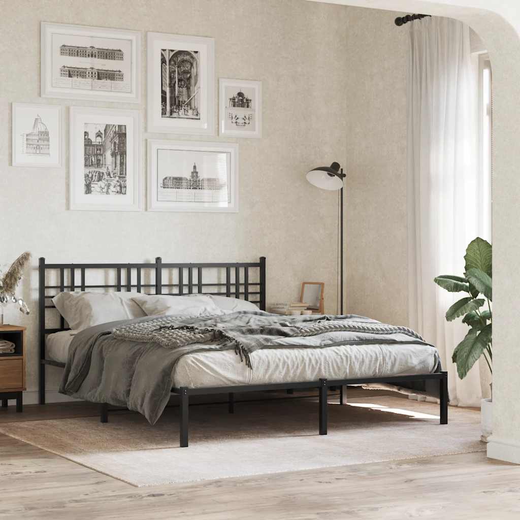 Metalno zamjensko uzglavlje crno 160 cm