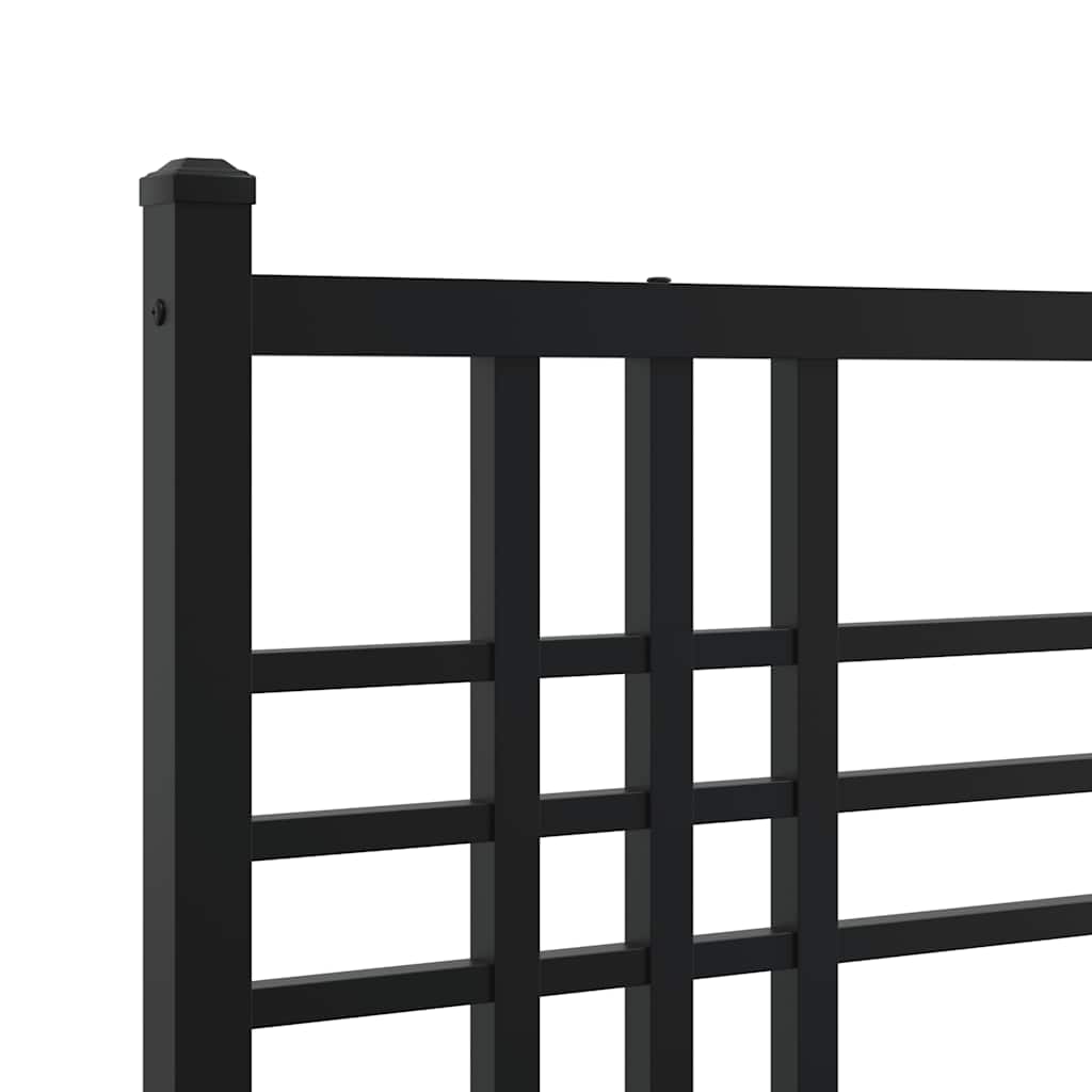 Metalno zamjensko uzglavlje crno 200 cm