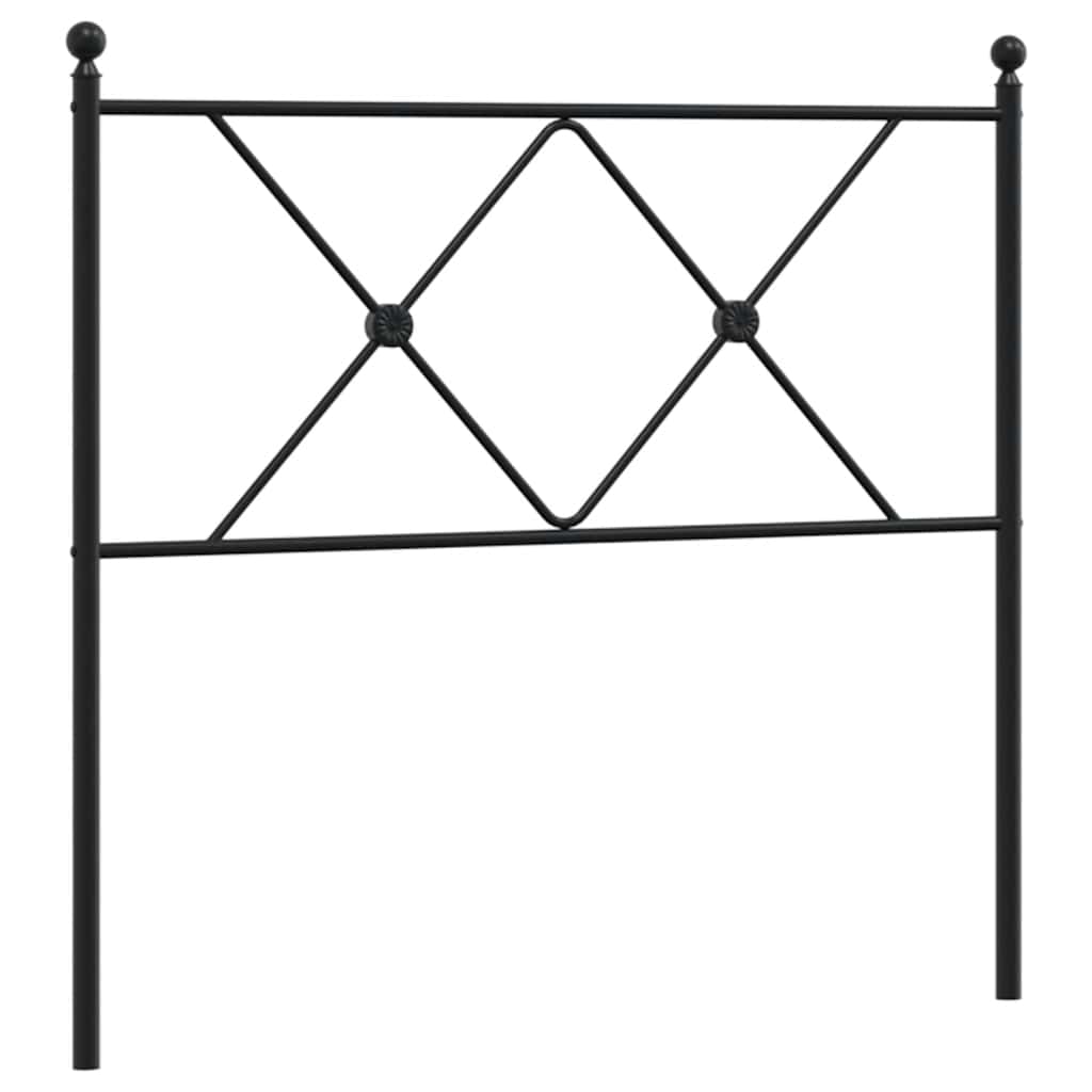 Metalno zamjensko uzglavlje crno 90 cm
