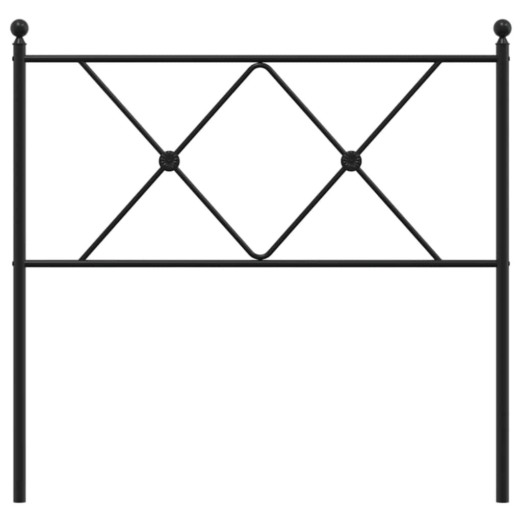 Metalno zamjensko uzglavlje crno 90 cm