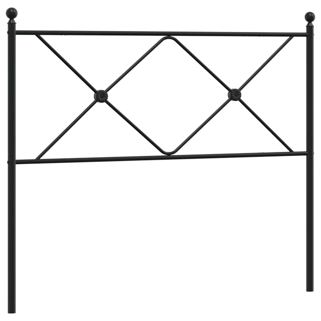 Metalno zamjensko uzglavlje crno 100 cm