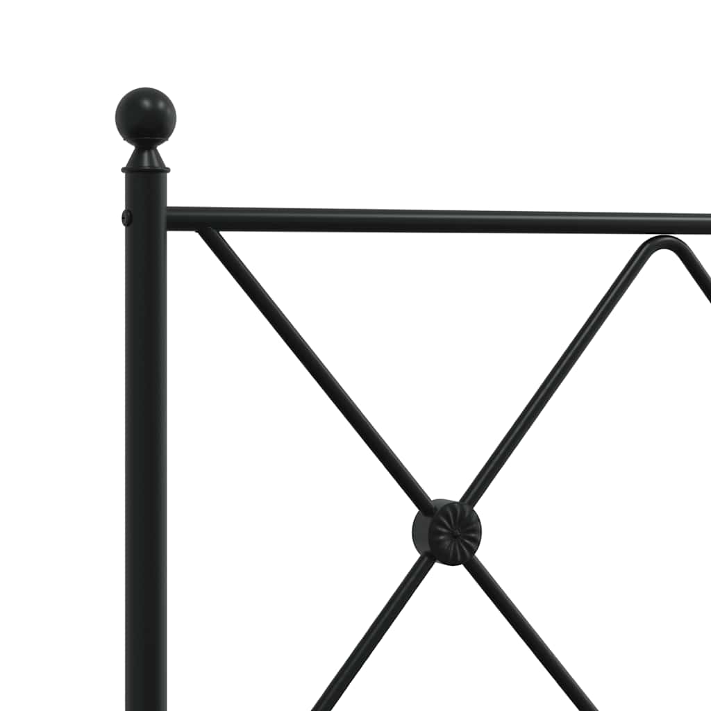 Metalno zamjensko uzglavlje crno 107 cm