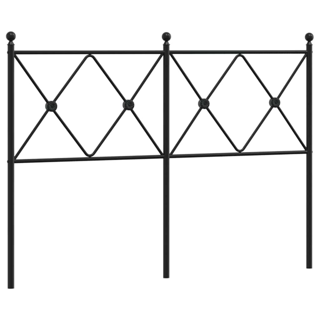 Metalno zamjensko uzglavlje crno 120 cm
