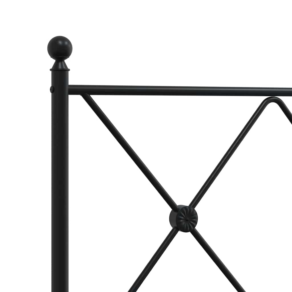 Metalno zamjensko uzglavlje crno 120 cm
