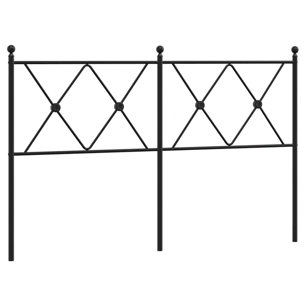 Metalno zamjensko uzglavlje crno 137 cm