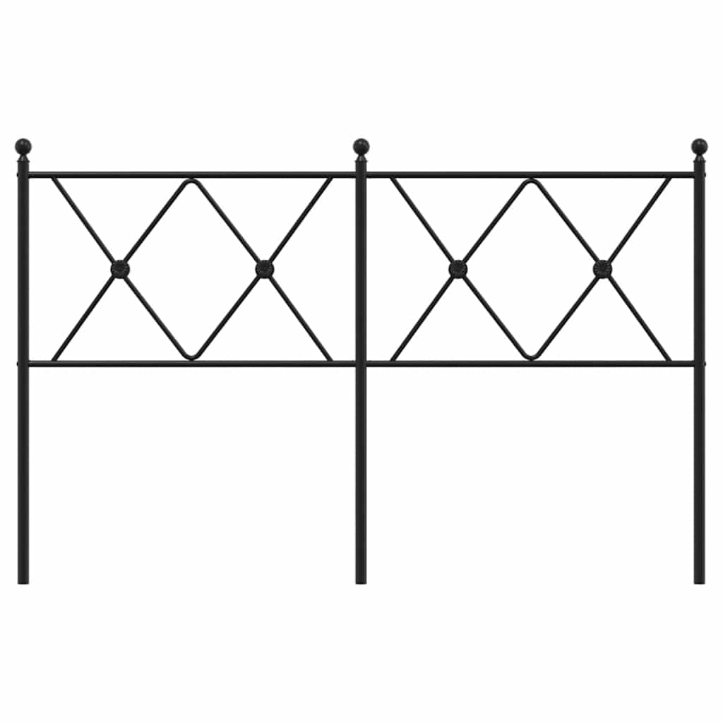 Metalno zamjensko uzglavlje crno 137 cm