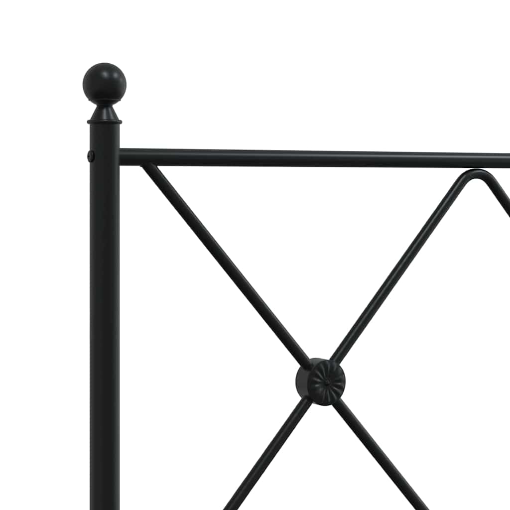 Metalno zamjensko uzglavlje crno 137 cm