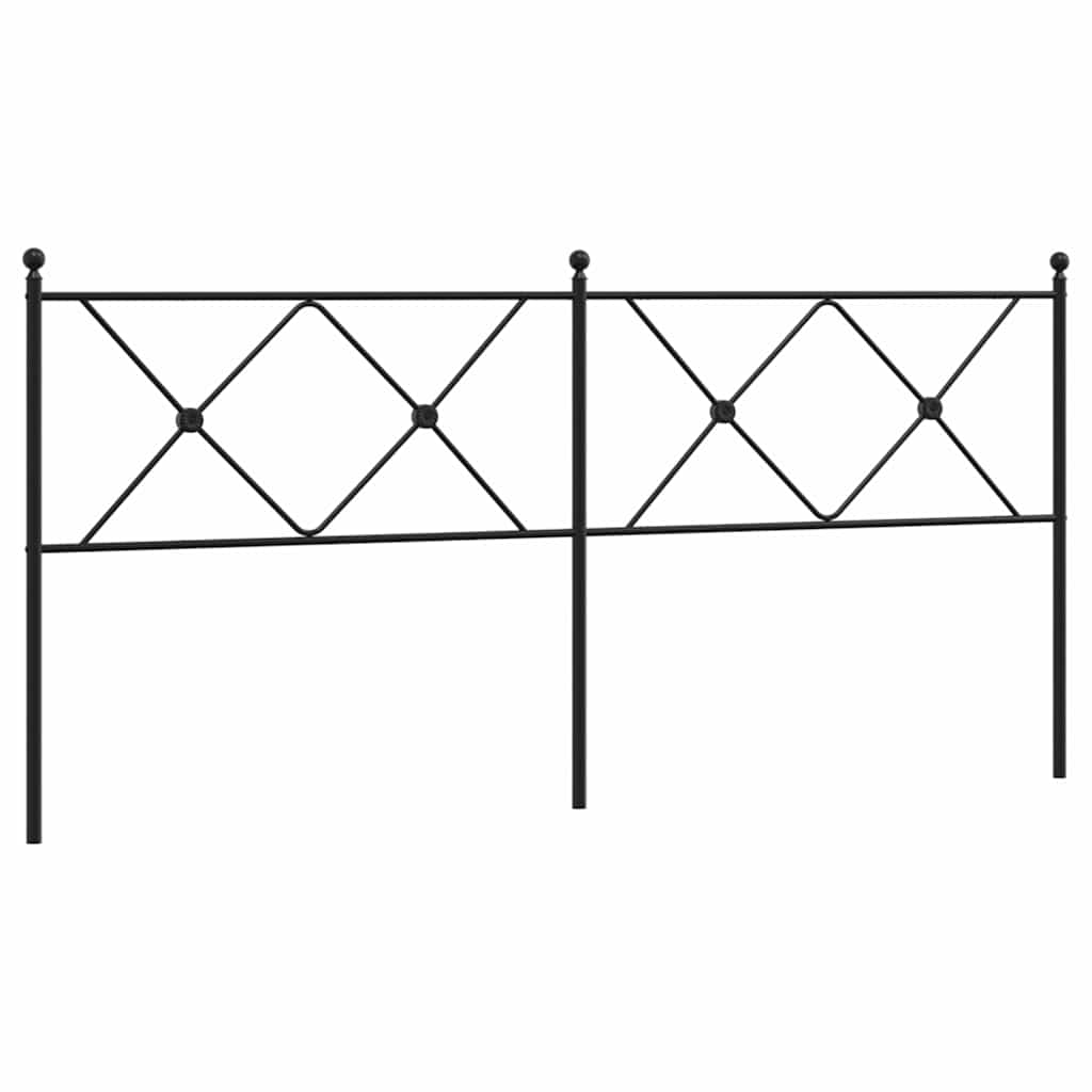 Metalno zamjensko uzglavlje crno 180 cm