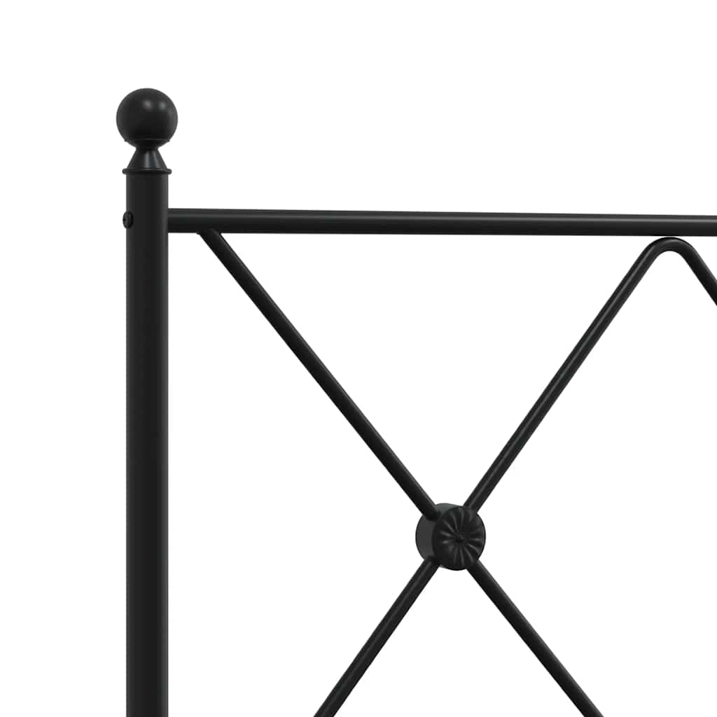 Metalno zamjensko uzglavlje crno 180 cm