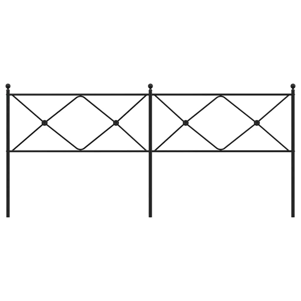 Metalno zamjensko uzglavlje crno 193 cm