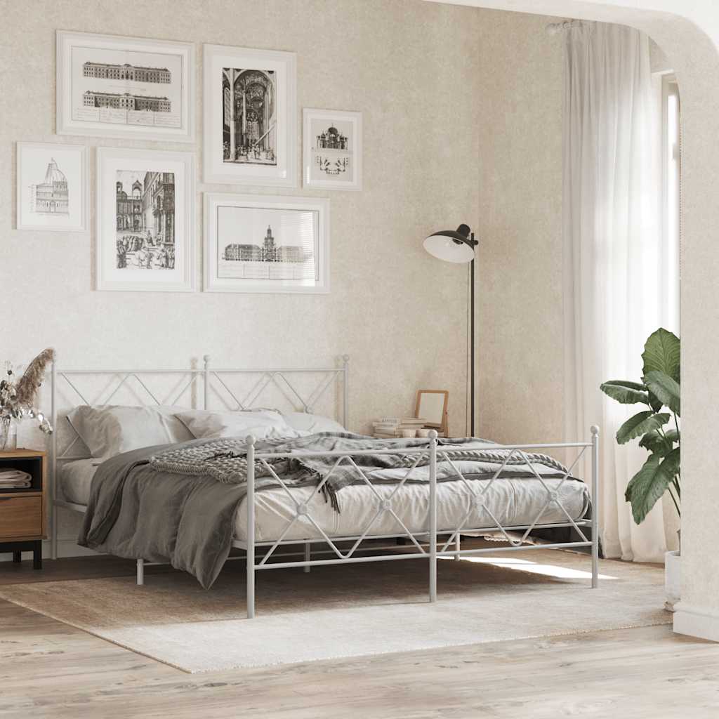 Metalno zamjensko uzglavlje bijelo 150 cm