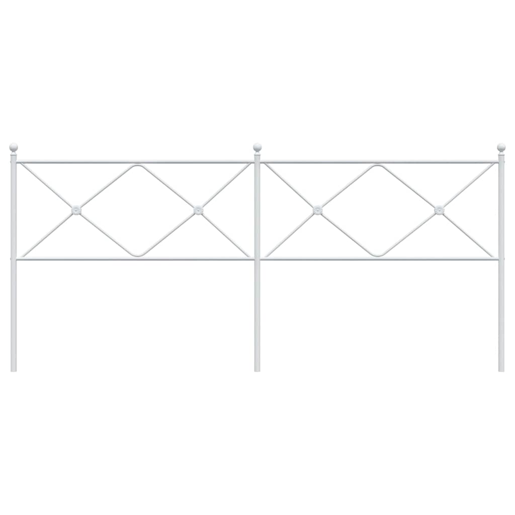 Metalno zamjensko uzglavlje bijelo 193 cm