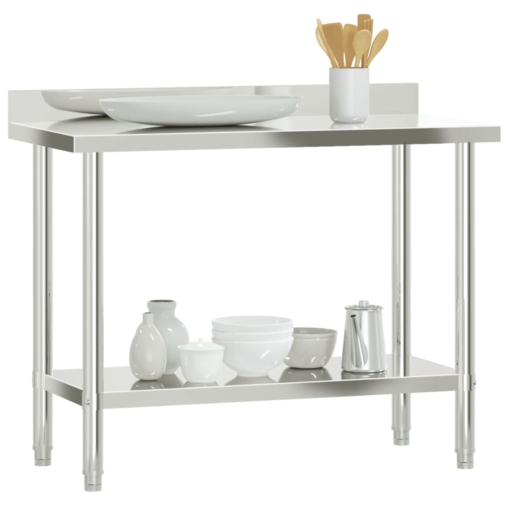 Kuhinjski radni stol 110 x 55 x 93 cm od nehrđajućeg čelika