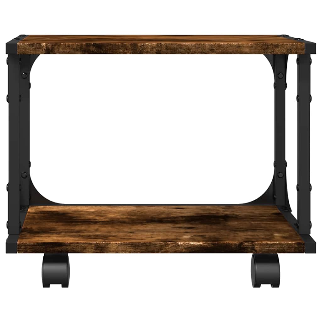 Stalak za pisač s 2 razine boja hrasta 41 x 28 x 33,5 cm drveni