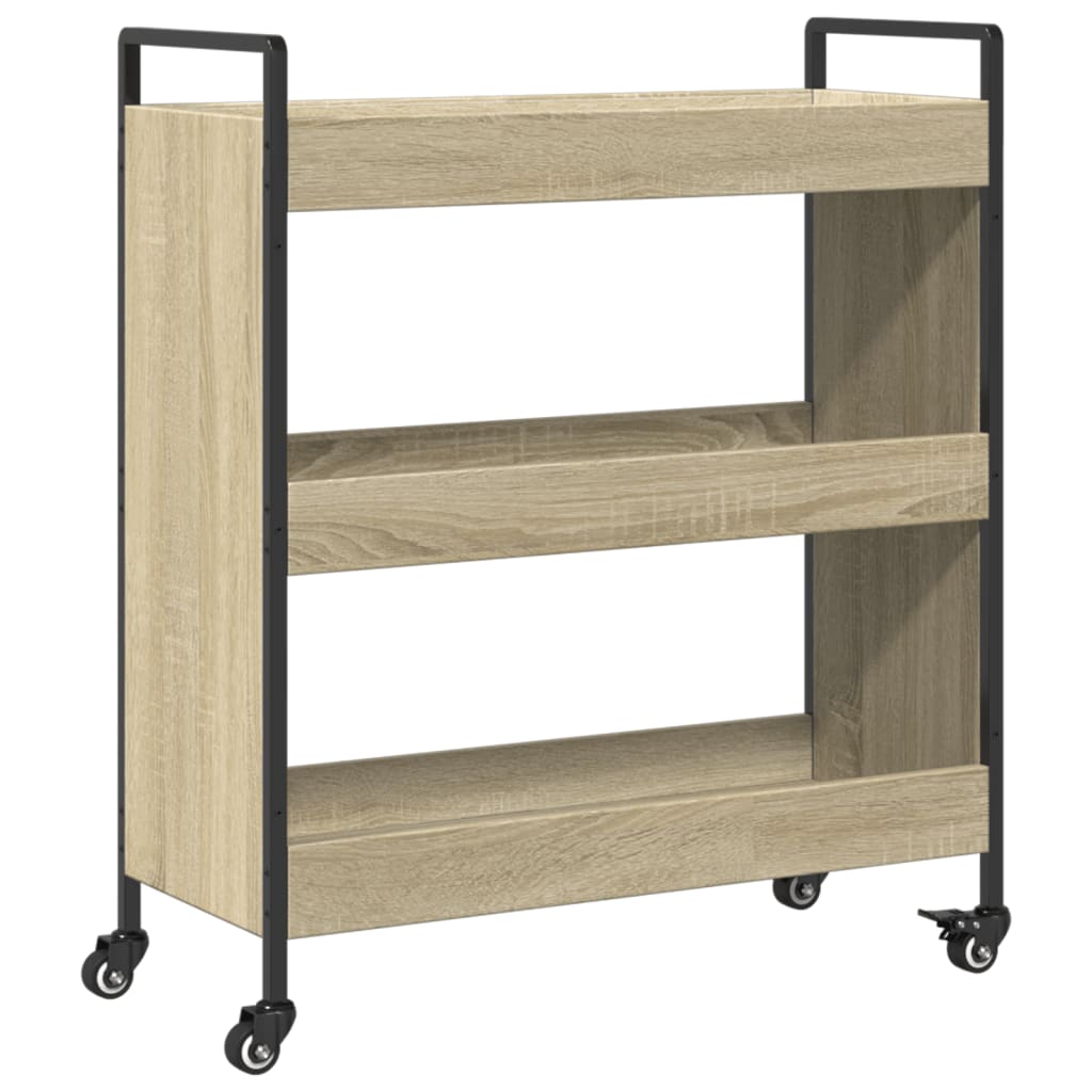 Kuhinjska kolica boja hrasta 70 x 30 x 82 cm konstruirano drvo