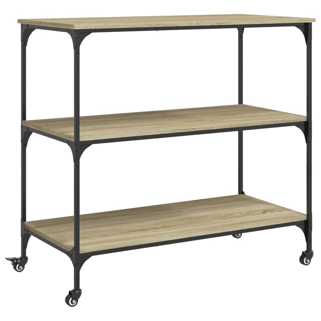 Kuhinjska kolica boja hrasta 102 x 50 x 95 cm konstruirano drvo