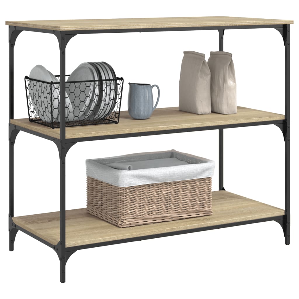 Kuhinjska kolica boja hrasta 102 x 50 x 95 cm konstruirano drvo