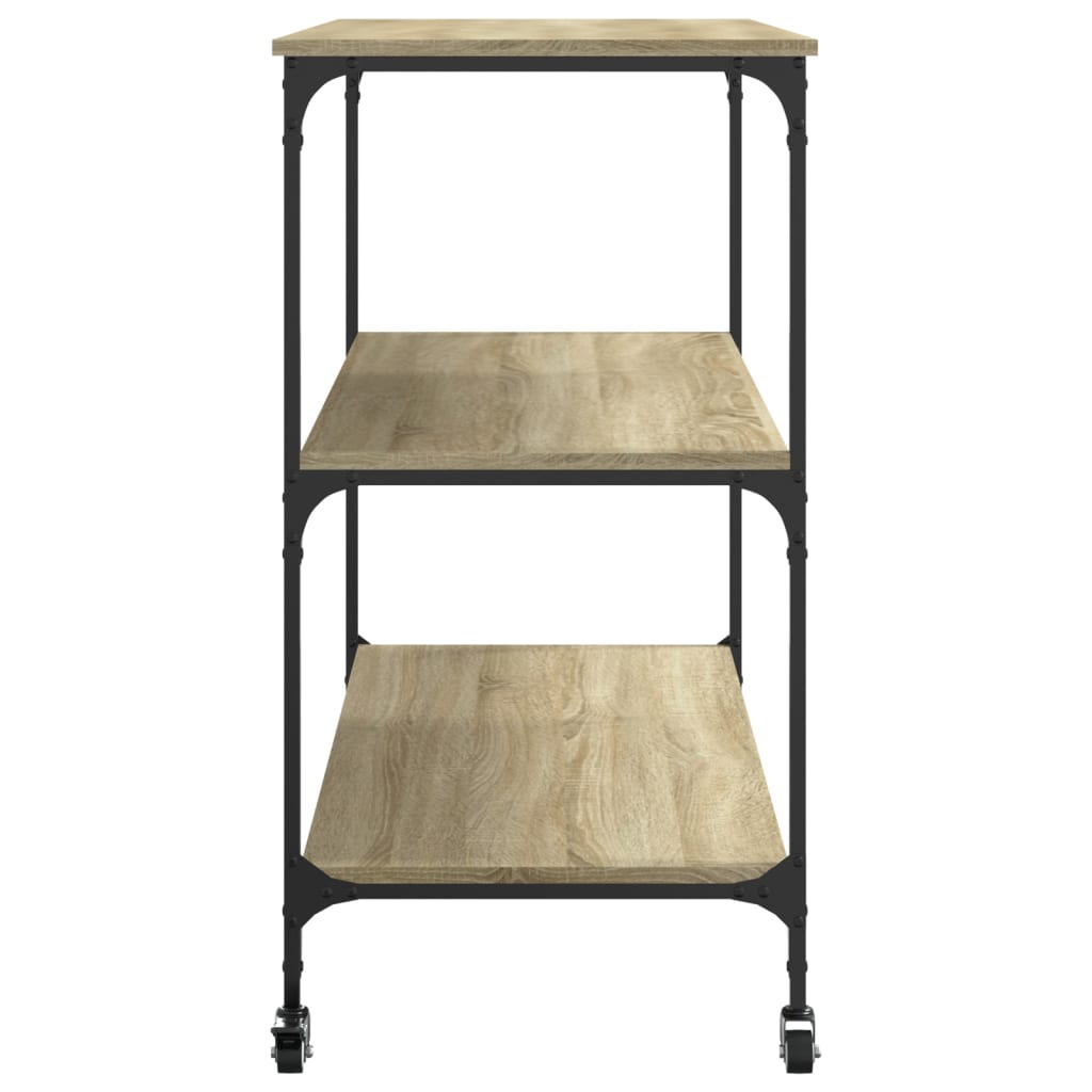 Kuhinjska kolica boja hrasta 102 x 50 x 95 cm konstruirano drvo