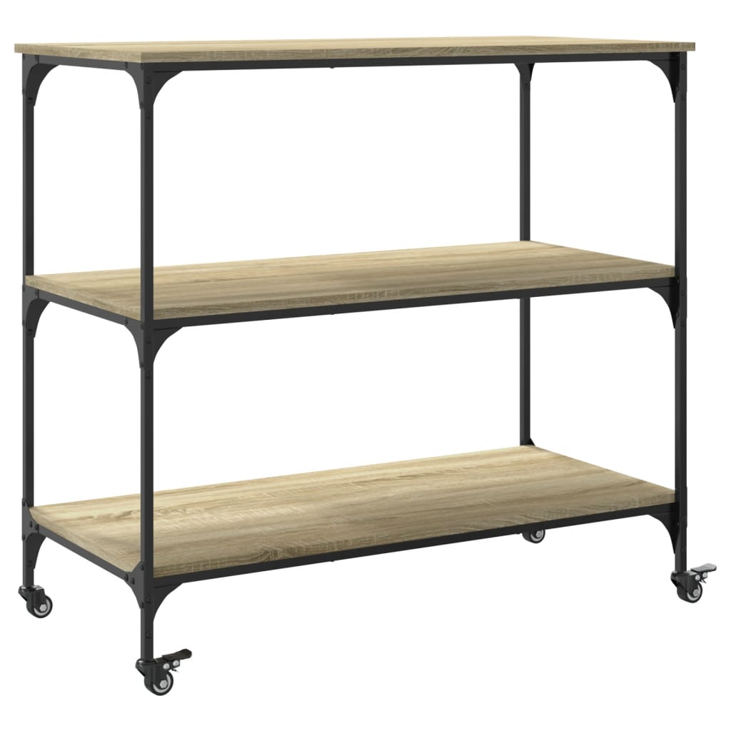 Kuhinjska kolica boja hrasta 102 x 50 x 95 cm konstruirano drvo
