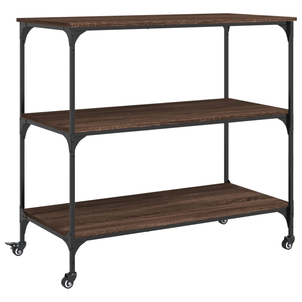 Kuhinjska kolica boja hrasta 102 x 50 x 95 cm konstruirano drvo