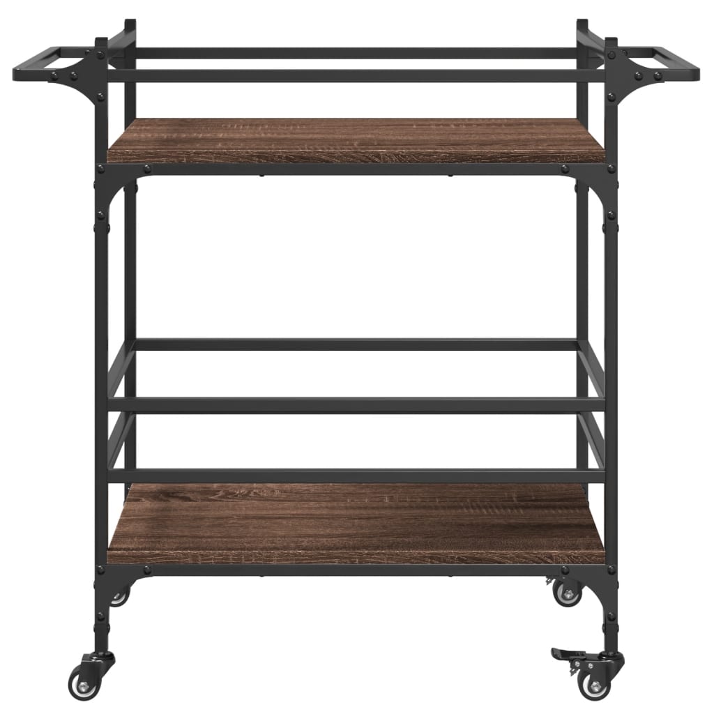 Kuhinjska kolica boja hrasta 82x40x78,5 cm konstruirano drvo