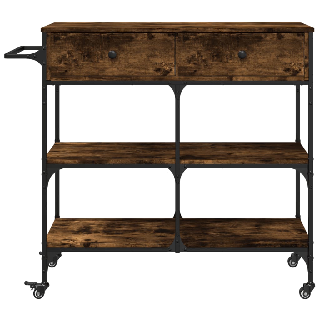 Kuhinjska kolica boja hrasta 105 x 42 x 95 cm konstruirano drvo