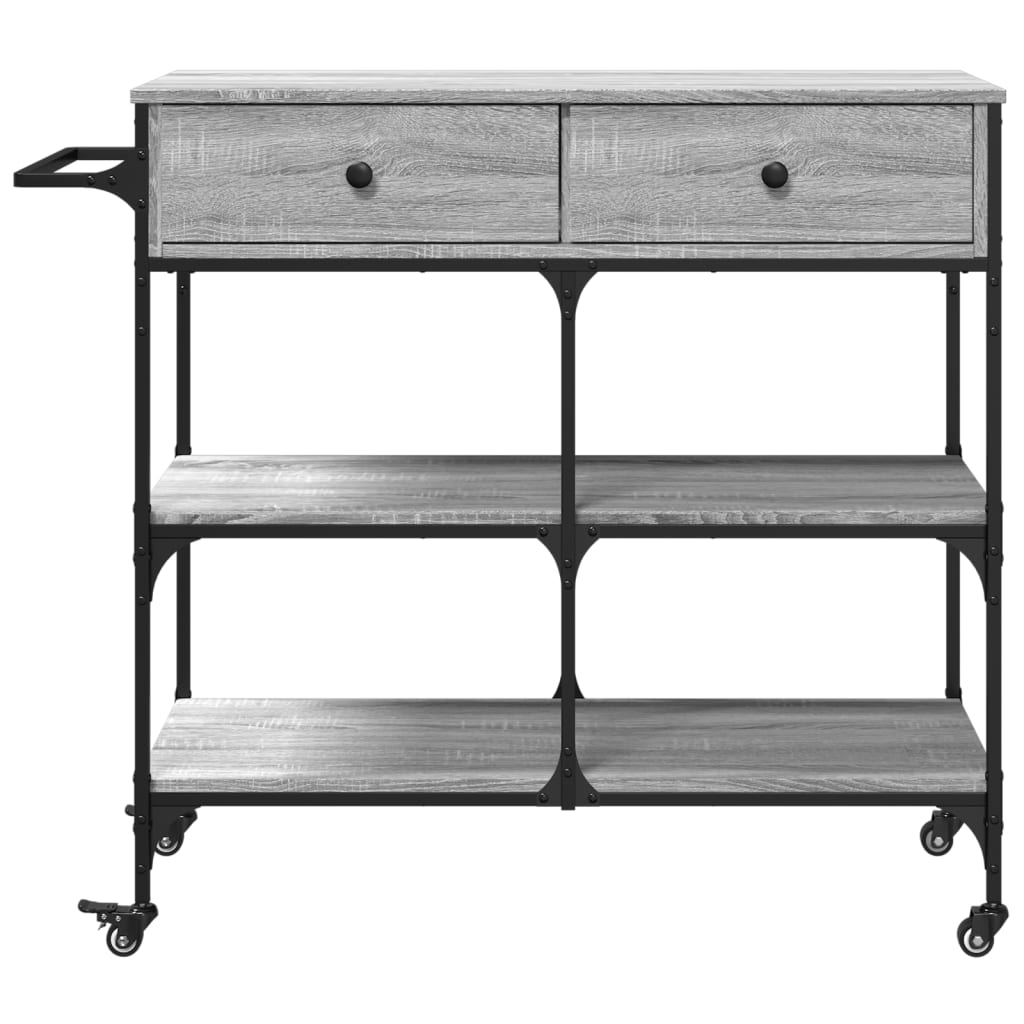 Kuhinjska kolica boja hrasta 105 x 42 x 95 cm konstruirano drvo