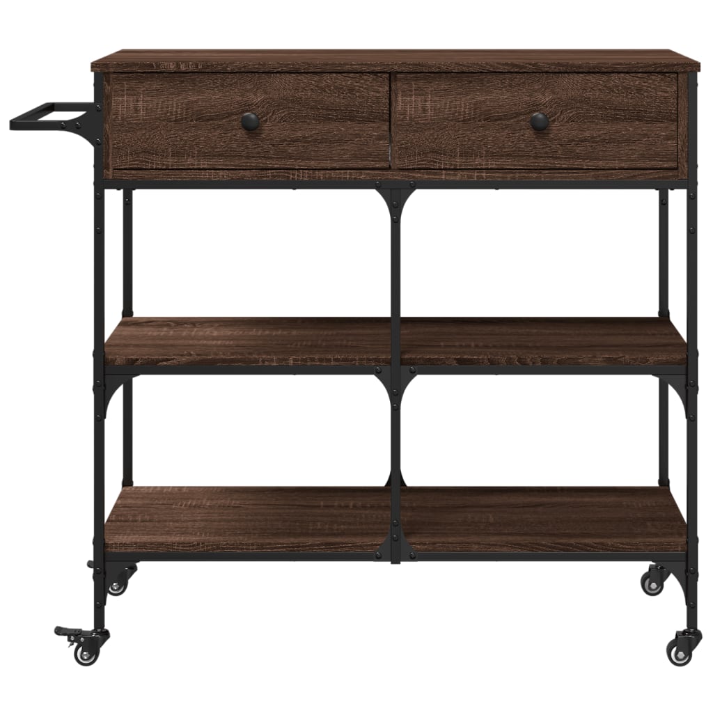 Kuhinjska kolica boja hrasta 105 x 42 x 95 cm konstruirano drvo