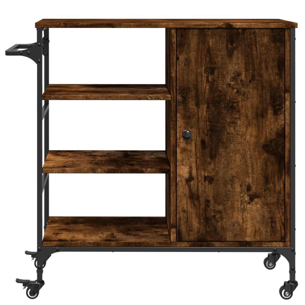 Kuhinjska kolica boja hrasta 87,5x38,5x84,5cm konstruirano drvo