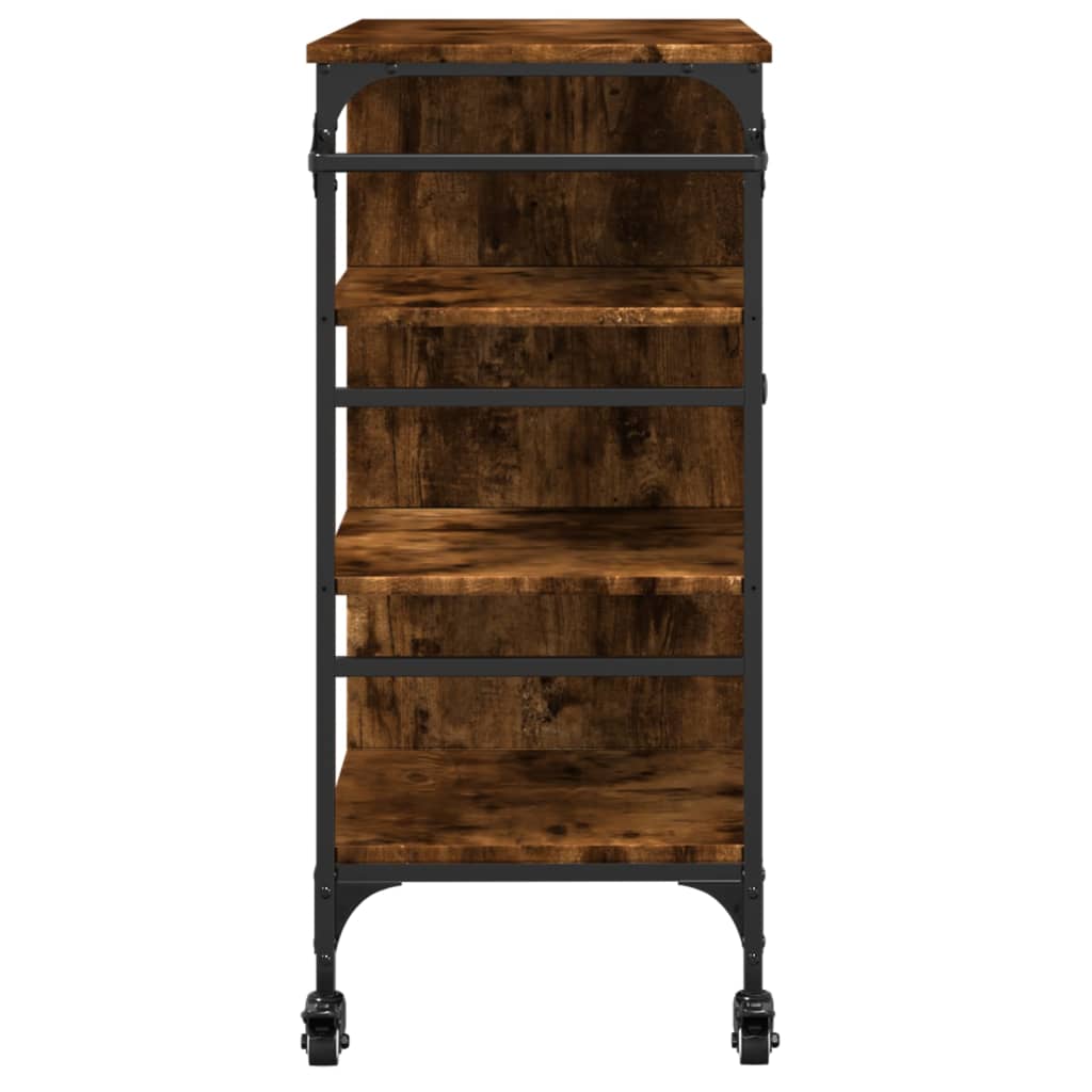 Kuhinjska kolica boja hrasta 87,5x38,5x84,5cm konstruirano drvo