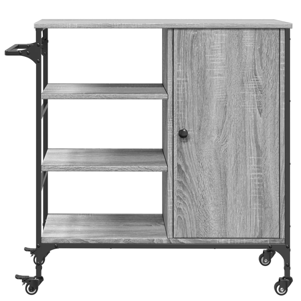 Kuhinjska kolica boja hrasta 87,5x38,5x84,5cm konstruirano drvo