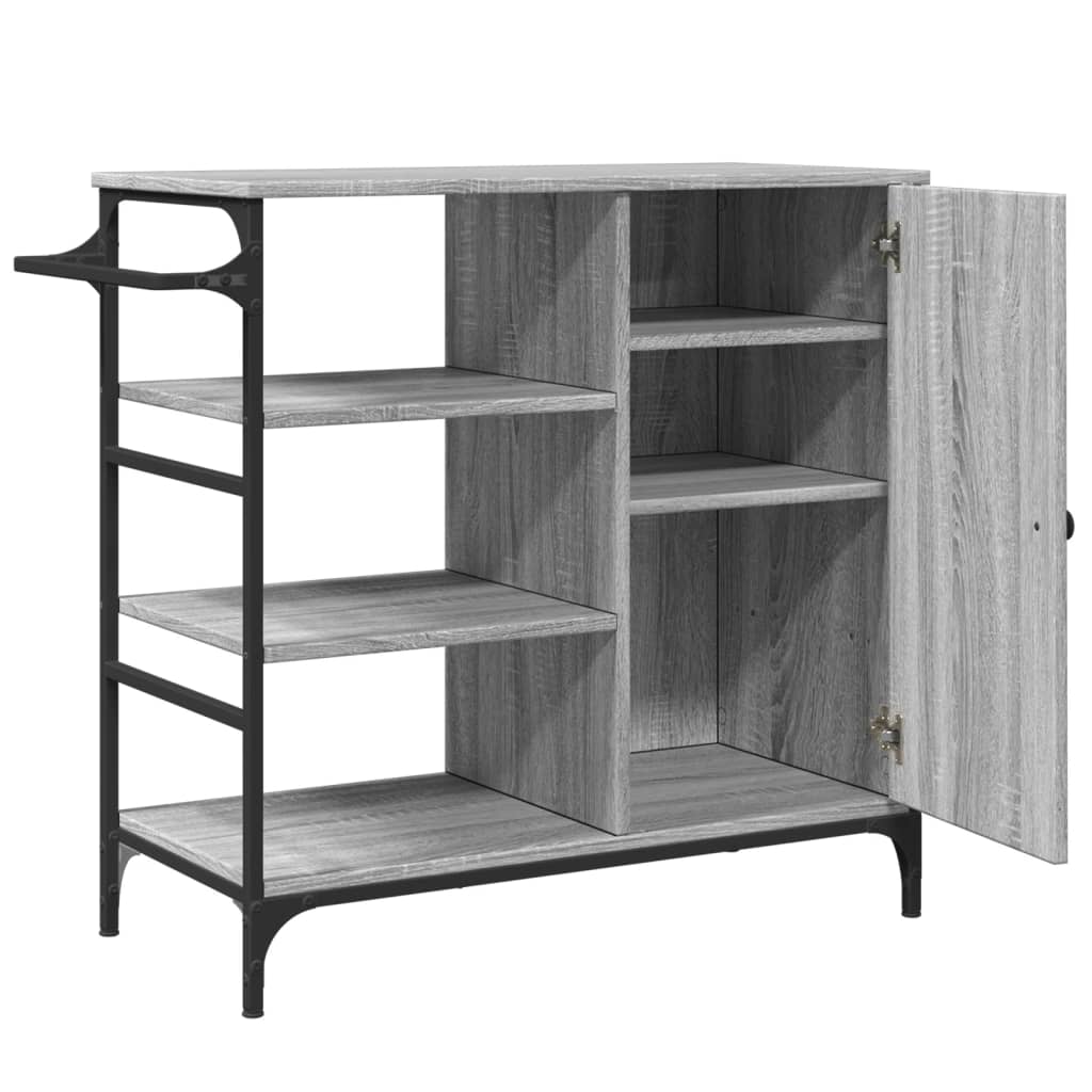 Kuhinjska kolica boja hrasta 87,5x38,5x84,5cm konstruirano drvo