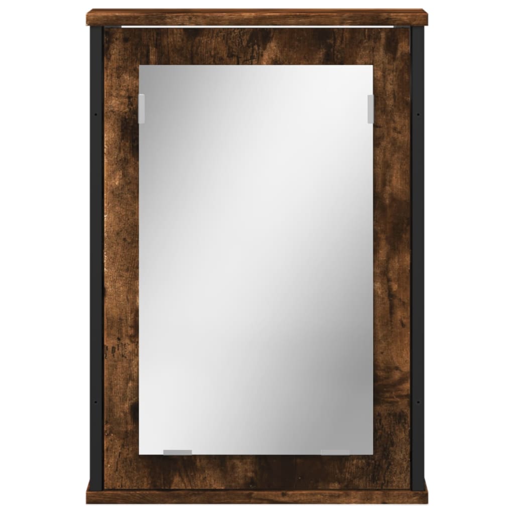 Kupaonski ormarić s ogledalom boja hrasta 42x12x60 cm drveni