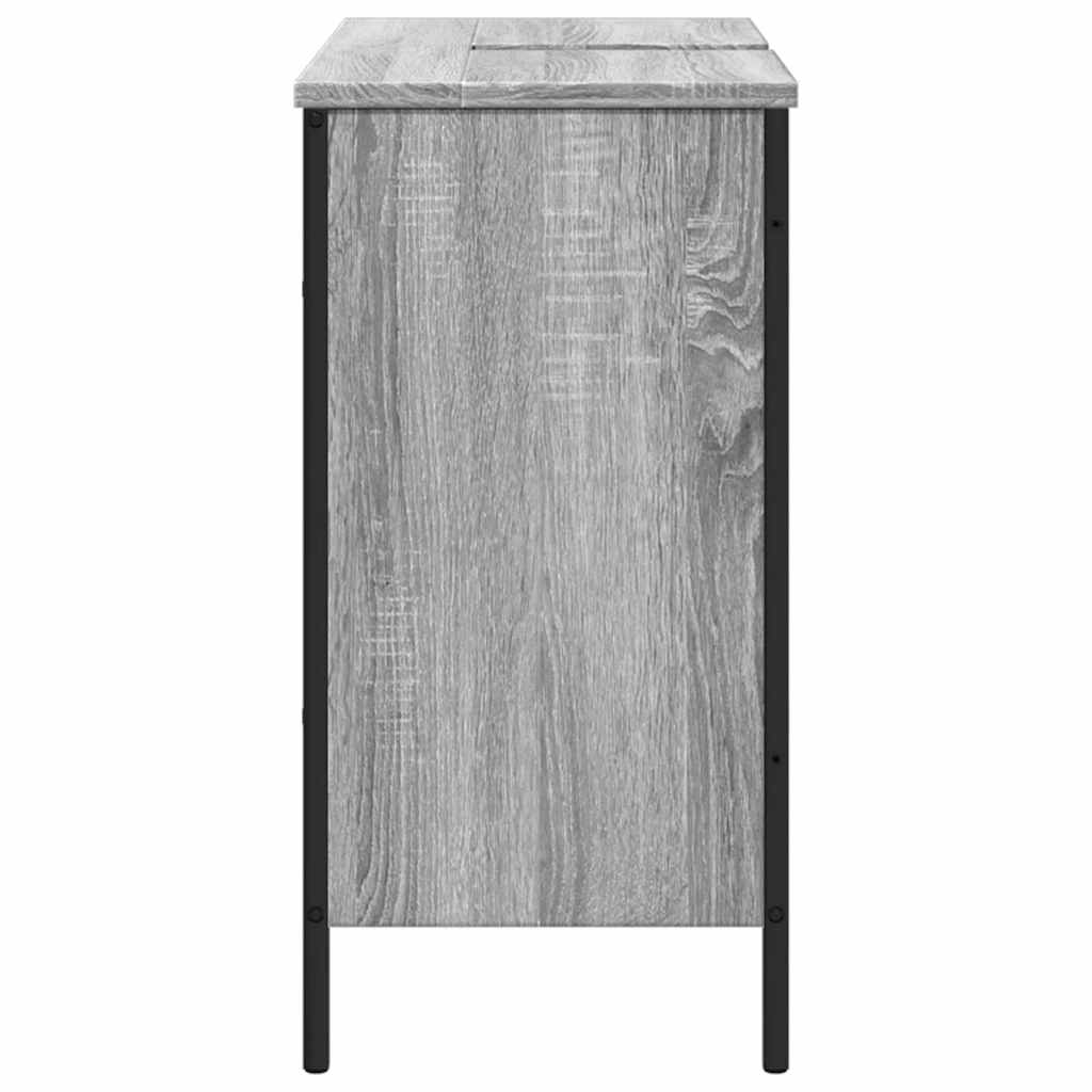 Ormarić za umivaonik siva boja hrasta 80 x 30 x 60 cm drveni