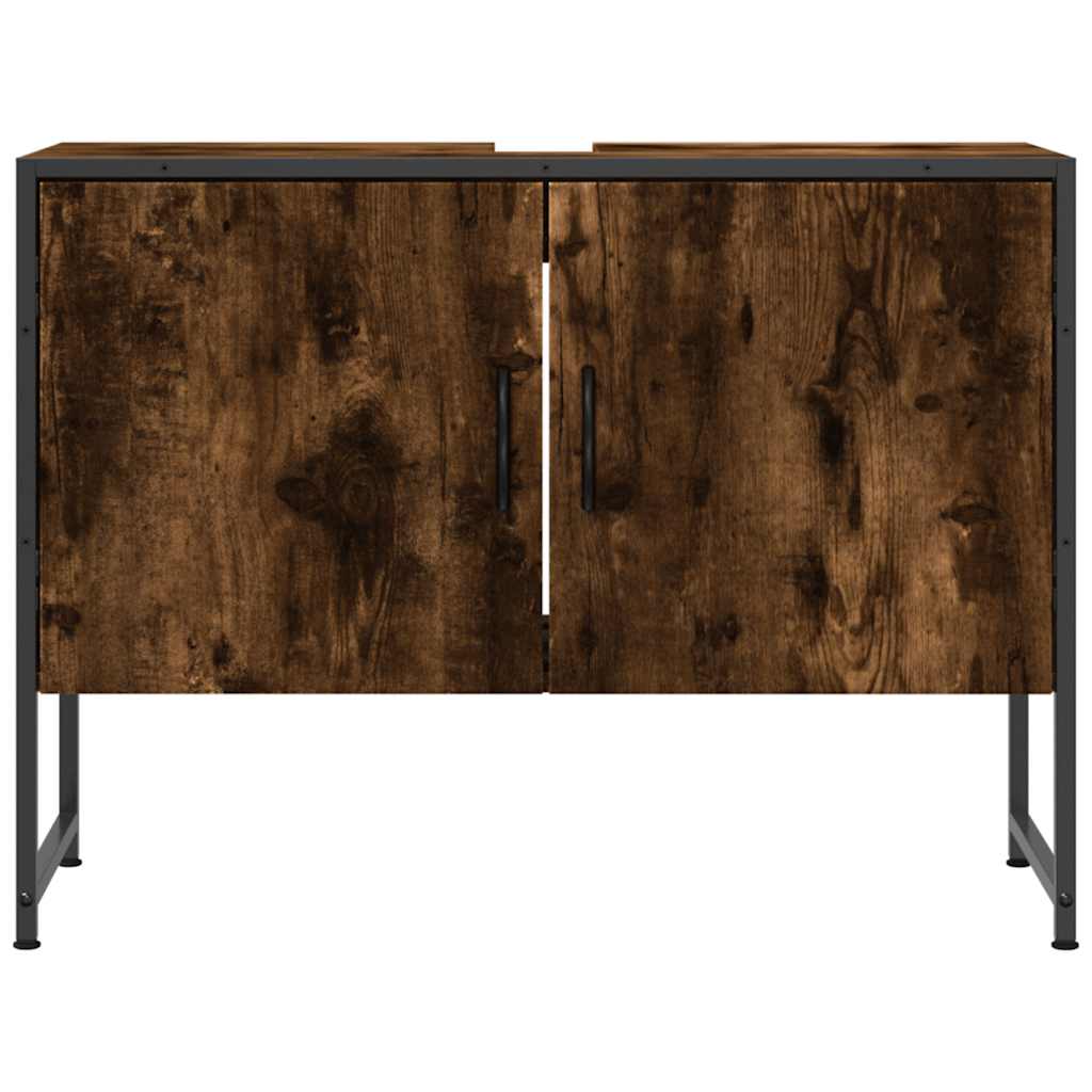 Kupaonski ormarić za umivaonik boja hrasta 80x33x60 cm drveni