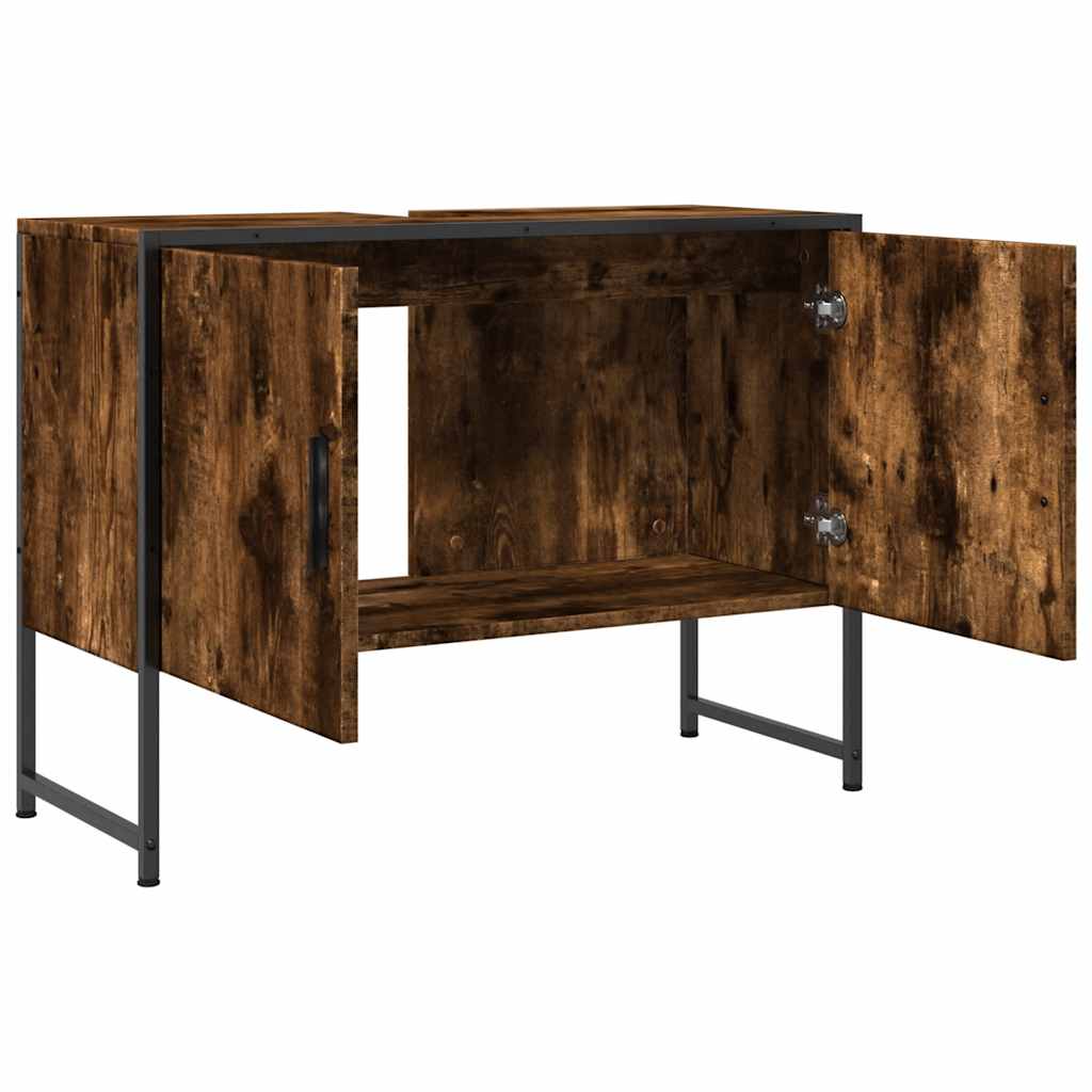 Kupaonski ormarić za umivaonik boja hrasta 80x33x60 cm drveni