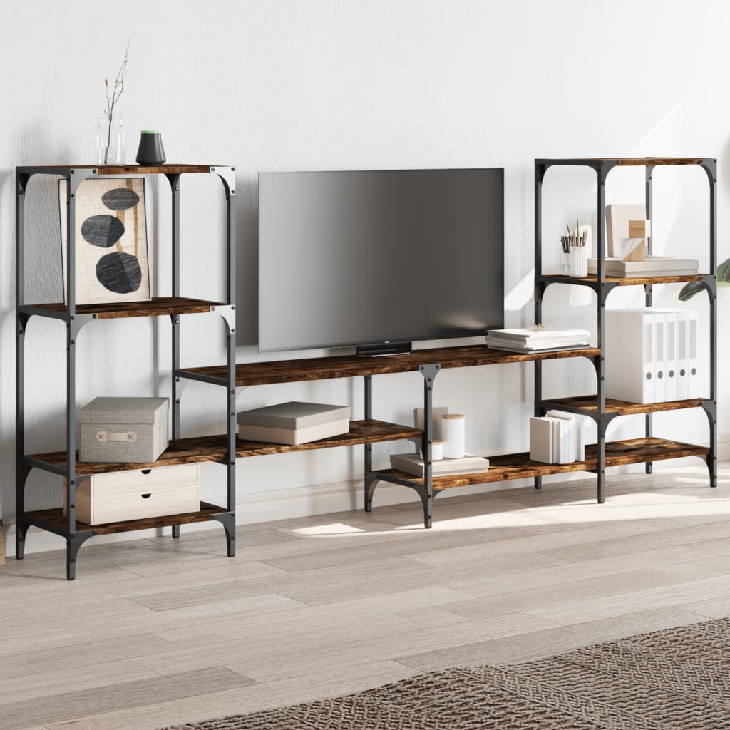 TV ormarić boja hrasta 206,5 x 28,5 x 95 cm konstruirano drvo