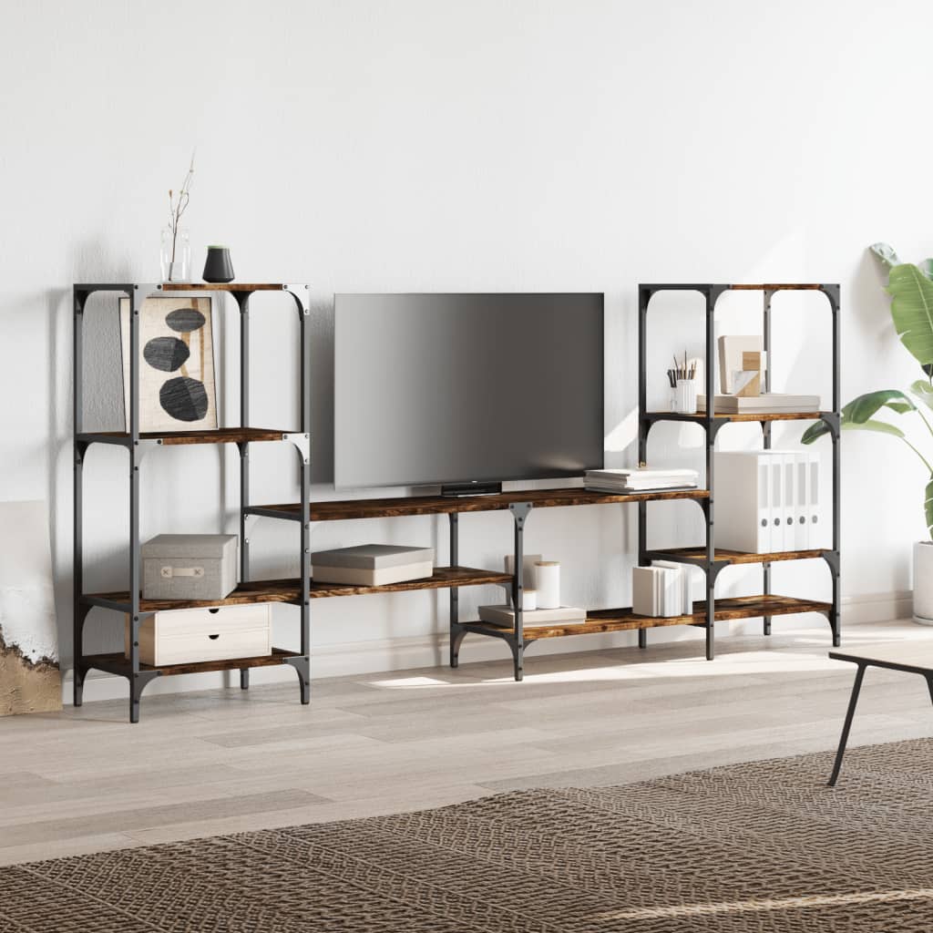 TV ormarić boja hrasta 206,5 x 28,5 x 95 cm konstruirano drvo