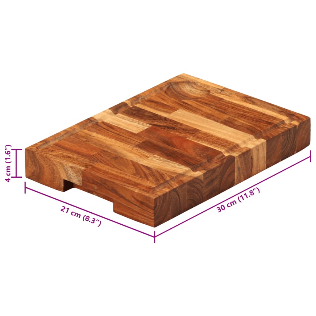 Daska za rezanje 30 x 21 x 4 cm od masivnog bagremovog drva