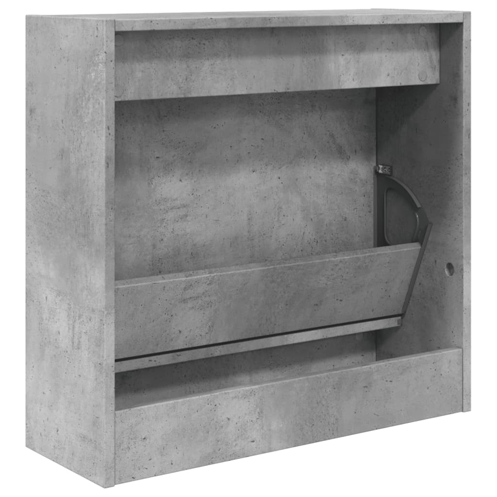Ormarić za cipele boja betona 60x21x57 cm konstruirano drvo