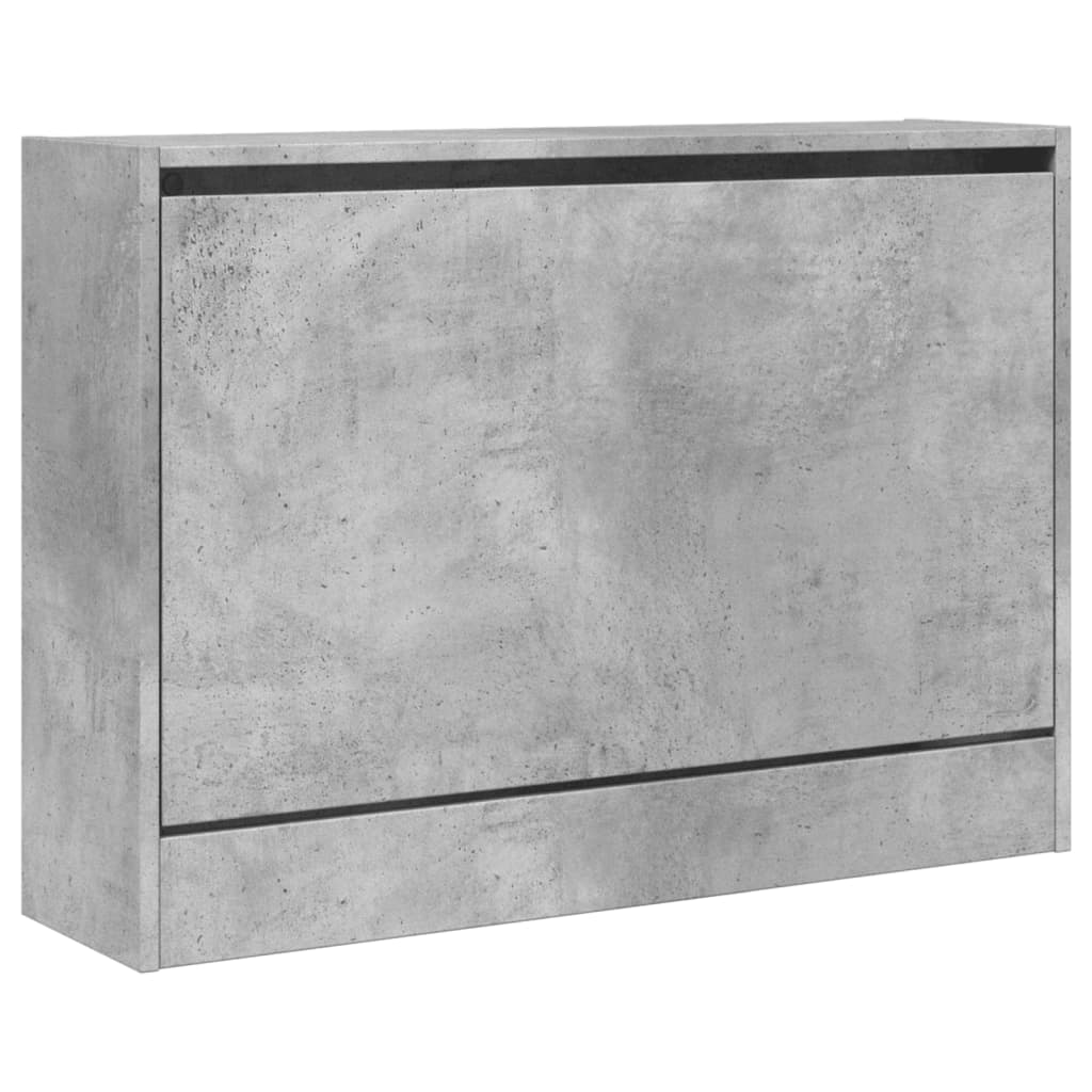 Ormarić za cipele boja betona 80x21x57 cm konstruirano drvo