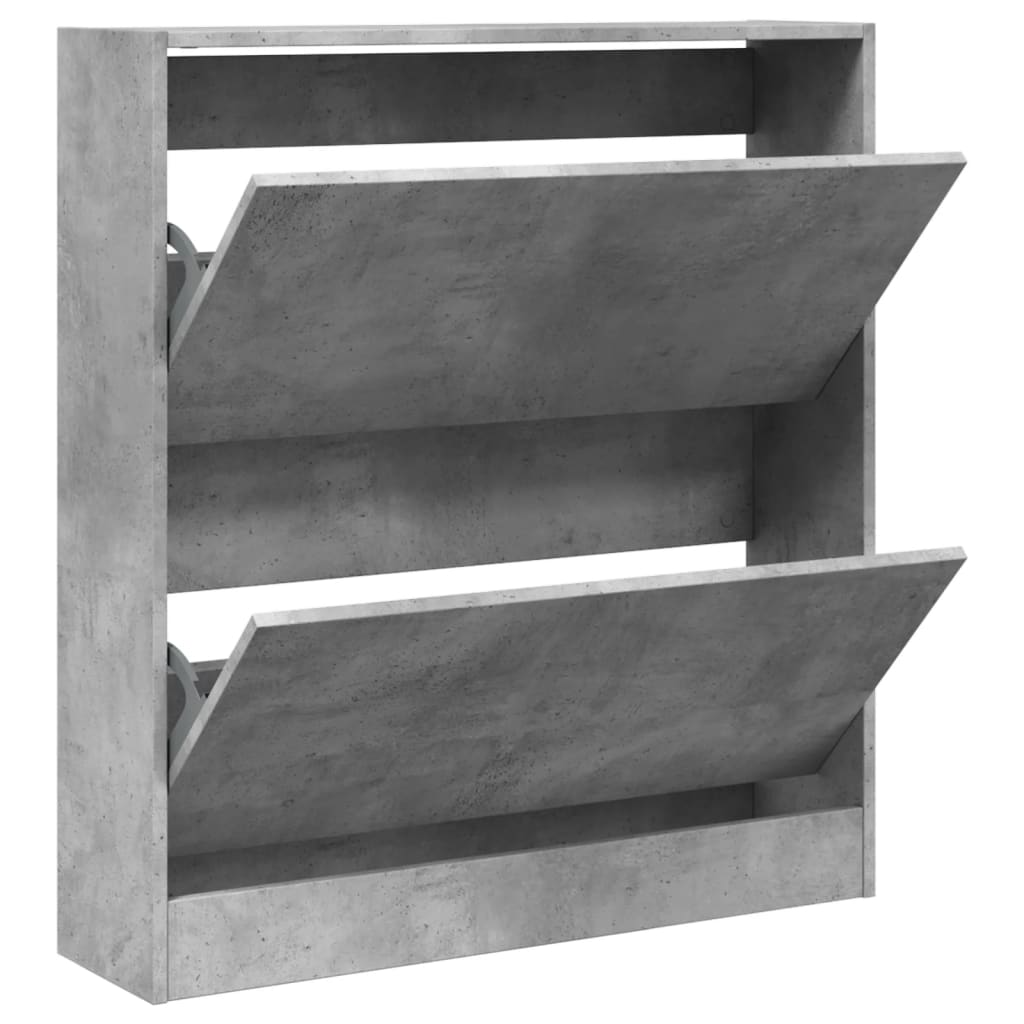 Ormarić za cipele boja betona 80x21x87,5 cm konstruirano drvo