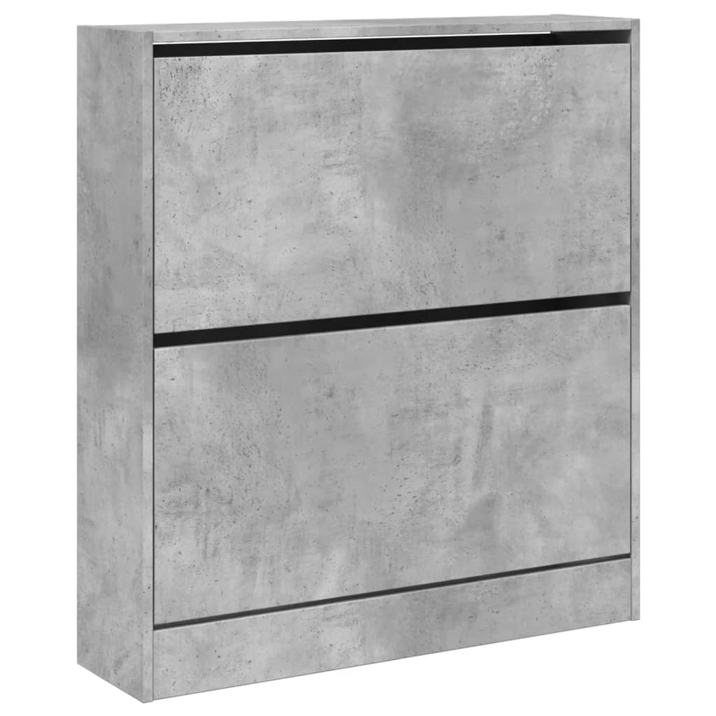 Ormarić za cipele boja betona 80x21x87,5 cm konstruirano drvo