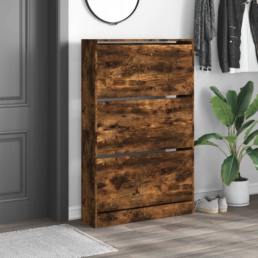 Ormarić za cipele boja hrasta 80x21x125,5 cm konstruirano drvo