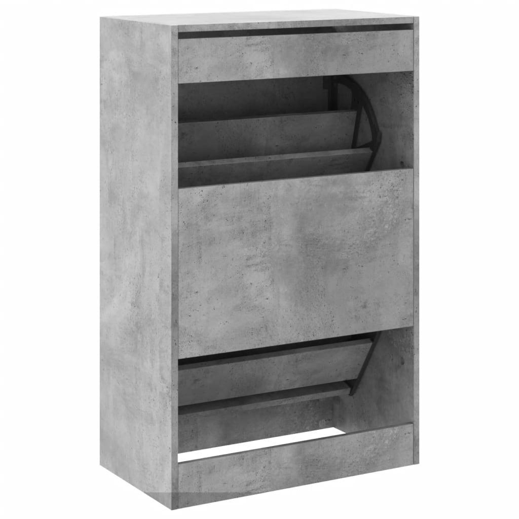 Ormarić za cipele boja betona 60x34x96,5 cm konstruirano drvo